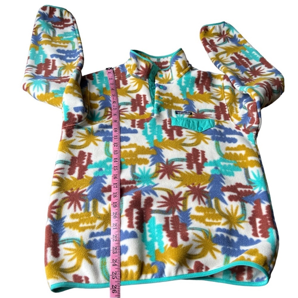 Patagonia Lightweight Synchilla Fleece Tree Pattern Snap-T Pullover Adult Medium - Picture 12 of 12